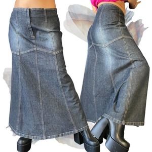 Tribal Jeans Y2K Denim Maxi Skirt (L)
